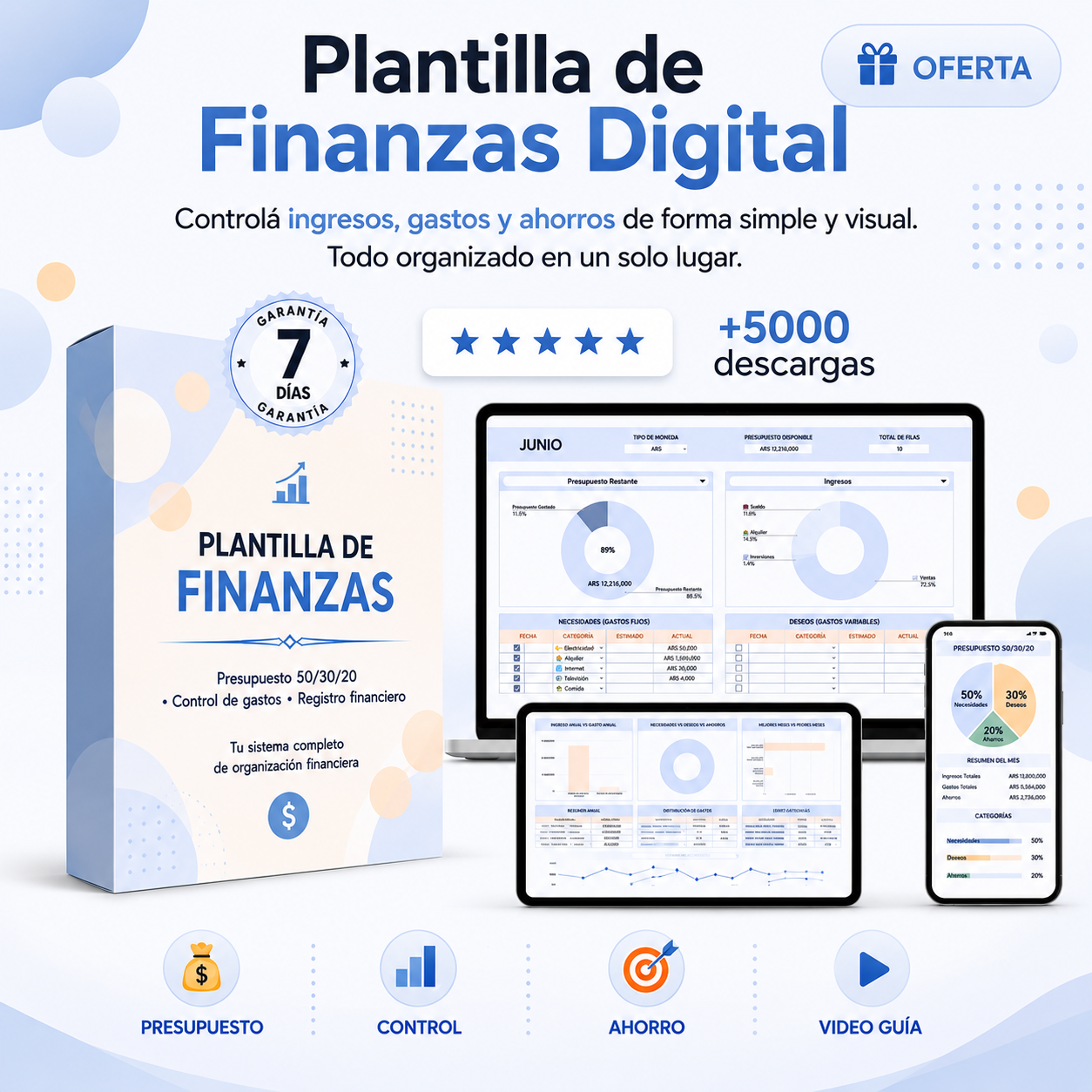 💰Ordená tus Finanzas y Creá Abundancia: Plantilla + Guía